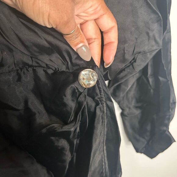 NWT ZARA WOMEN'S SATIN EFFECT WRAP DRESS BLACK SIZE S 2298/226 - Picture 4 of 6